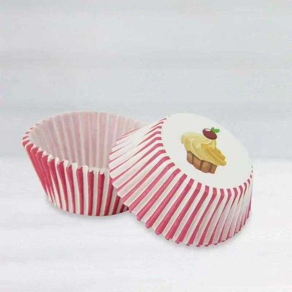 Pink Striped Cupcake Cups 40Pk  |   Baking Cups