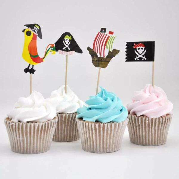 Pirate Cupcake Toppers 20Pk  |   Cupcake Picks