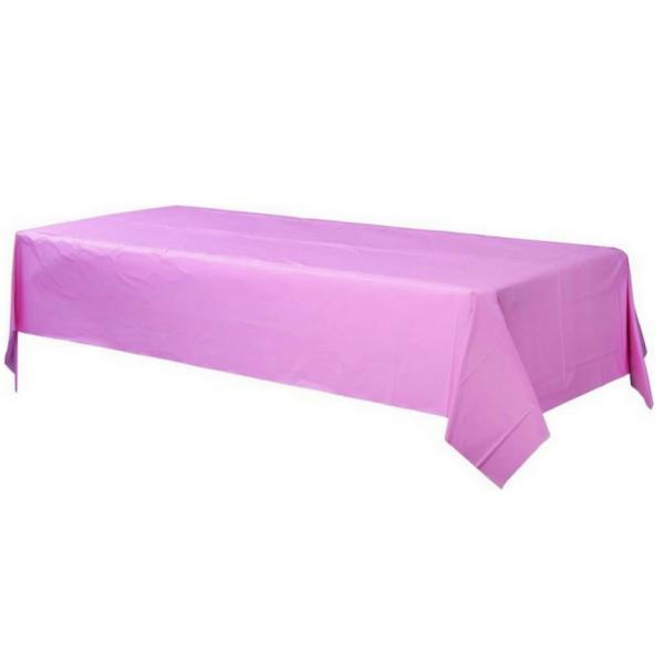 Plastic Rectangular Tablecover – New Pink  |   Table Covers