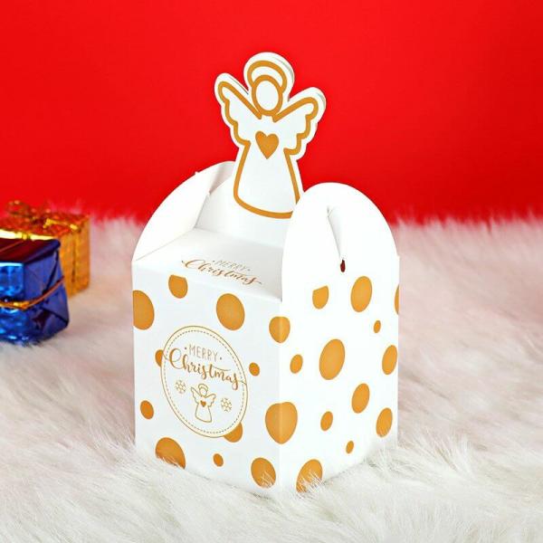 Polka Dot Christmas Cupcake Boxes 5Pk  |   Treat Boxes & Bags