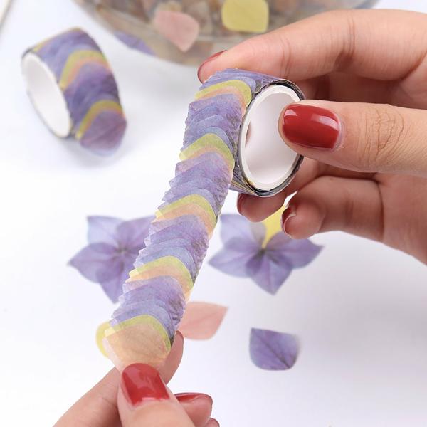 Purple Flower Petal Washi Tape Sticker 200 Roll  |   Washi Tape Stickers