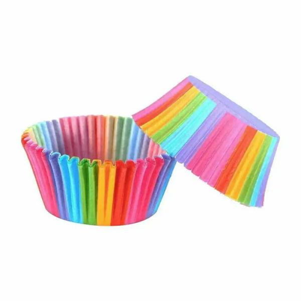 Rainbow Cupcake Cups 100Pk  |   Baking Cups