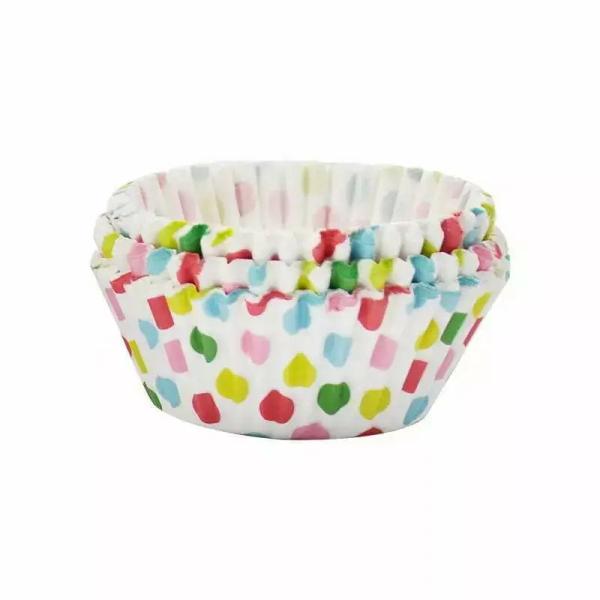 Rainbow Polka Dot Cupcake Cups 75Pk  |   Baking Cups