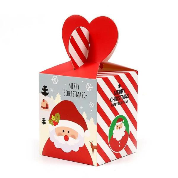 Red Santa Treat Boxes 5Pk – White & Red  |   Treat Boxes & Bags