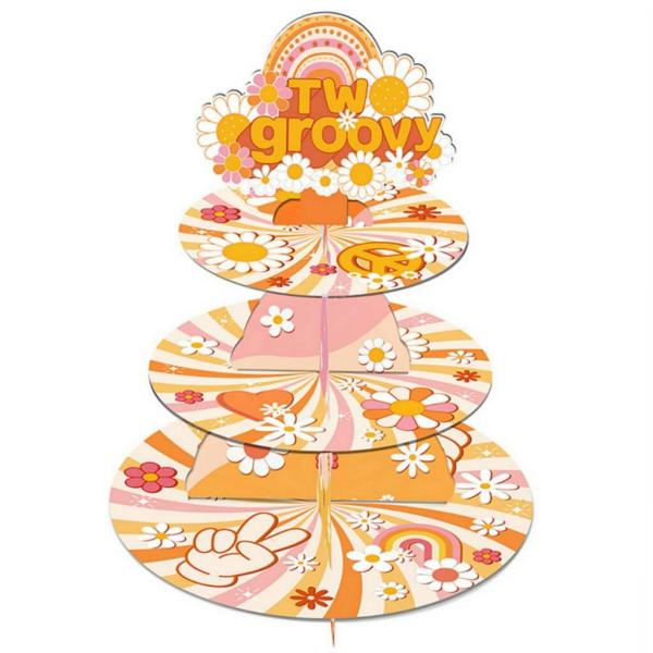 Retro Two Groovy 3 Tier Cake Stand  |   Cake Stands