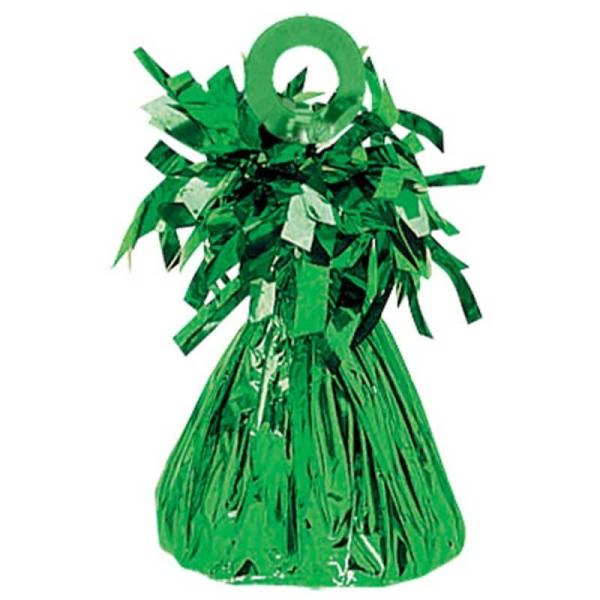 Small Foil Balloon Weight – Metallic Green  |   Balloon Weights