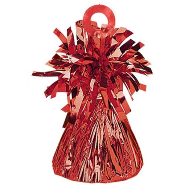 Small Foil Balloon Weight – Metallic Red  |   Balloon Weights