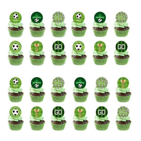 Soccer Goal Paper Cupcake Picks 24Pk  |   Cupcake Picks