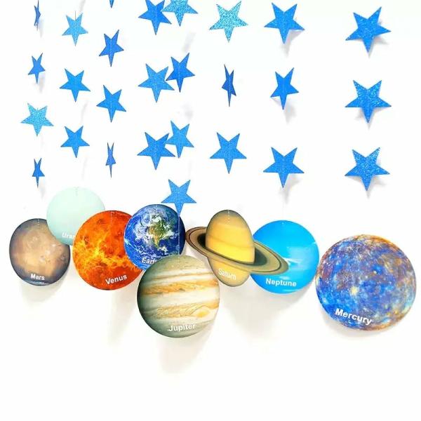 Solar System Party Hanging Decorations 8Pk  |   Swirls