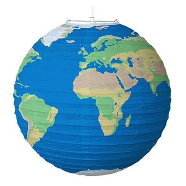 Solar System Rice Paper Lantern – Planet Earth  |   Paper Lanterns