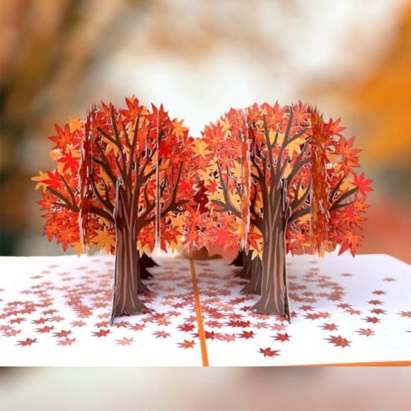 Stunning Japanese Red Maple Forest In Autumn Pop Card  |   Valentine’s Day