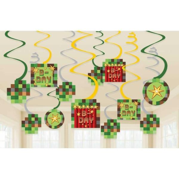 Tnt Party Spiral Swirls Hanging Decorations 12Pk  |   Swirls