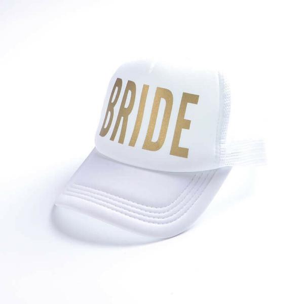 White Bride Snapback Mesh Baseball Cap  |   Party Hats