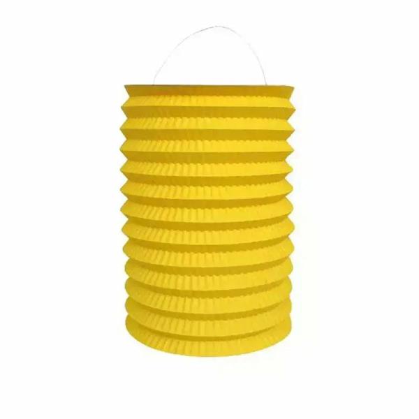 Corrugated Cylinder Chinese Paper Lantern – Yellow  |   Paper Lanterns