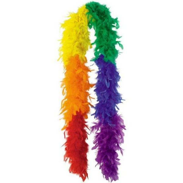 Real Feather Boa – Rainbow  |   Party Ties