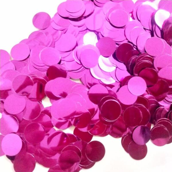 1.5Cm Round Foil Confetti – Hot Pink  |   Round Confetti