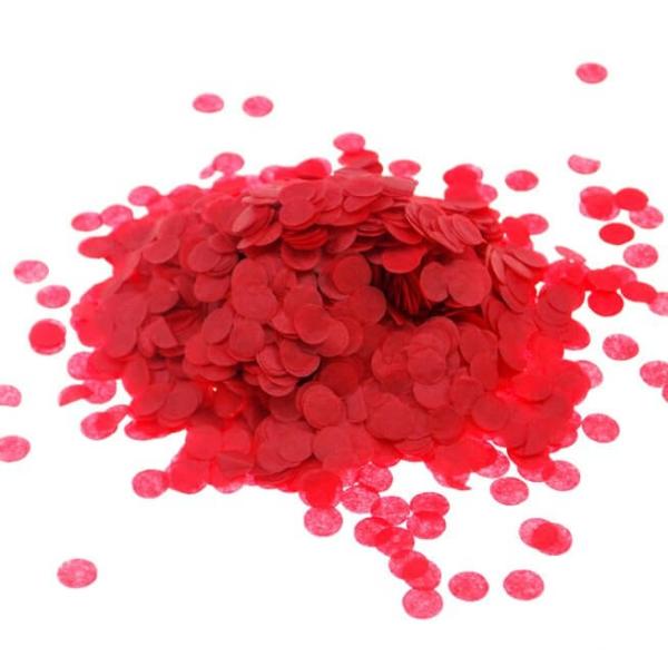 1.5Cm Round Red Paper Confetti  |   Round Confetti