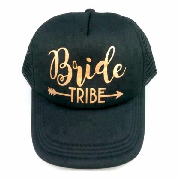 Black Bride Tribe With Arrow Snapback Mesh Baseball Cap  |   Party Hats