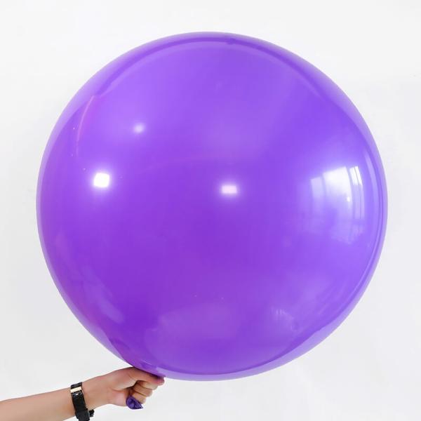 36-Inch Jumbo Round Purple Latex Balloon  |   Plain Colour