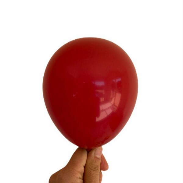 5-Inch Mini Burgundy Red Latex Balloons 10Pk  |   Plain Colour