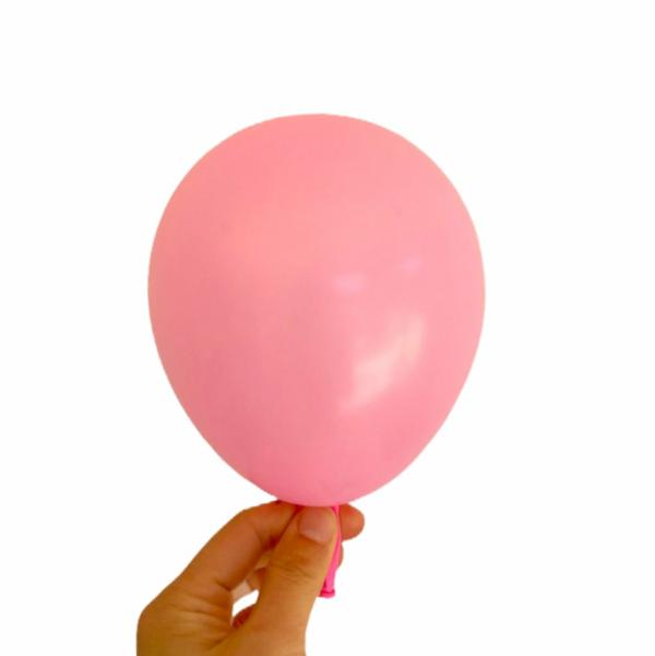 5" Pink Mini Latex Balloons 10Pk  |   Plain Colour