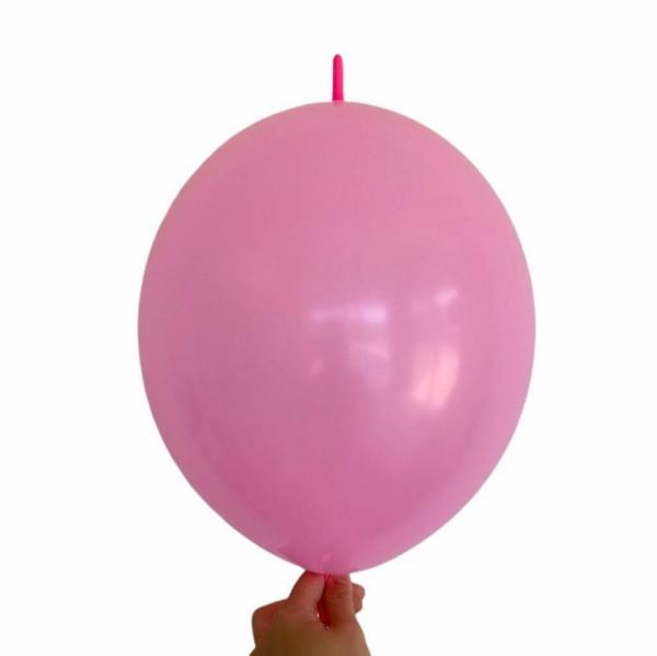 12-Inch Latex Linking Tail Balloons 10Pk- Pink  |   Tail Balloons