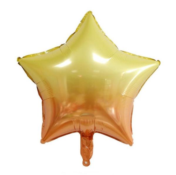 18-Inch Gradient Orange Yellow Star Foil Balloon  |   Shaped Balloons