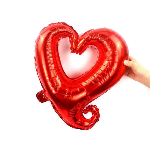 18-Inch Red Hollow Heart Foil Balloon  |   Shaped Balloons