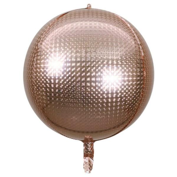 22-Inch Jumbo Orbz Laser Sequin Rose Gold Foil Balloon  |   Orbz Balloons