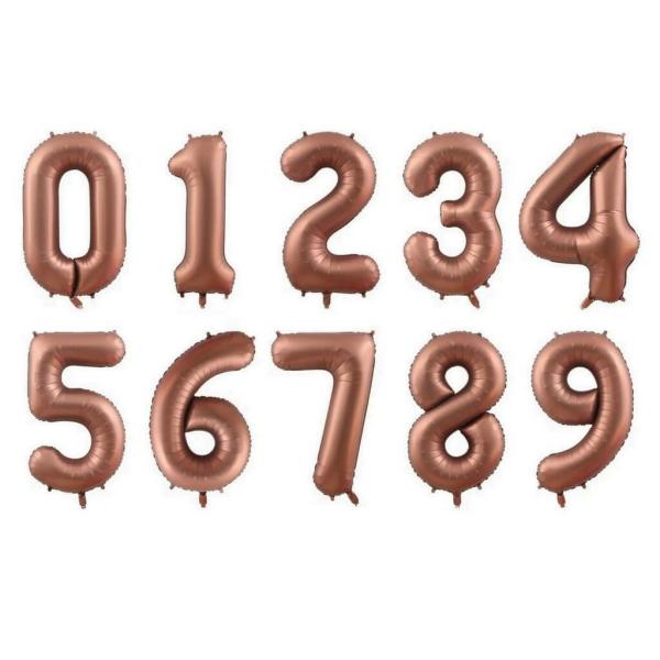 40-Inch Jumbo Chocolate Brown 0-9 Number Foil Balloon  |   Number Balloons