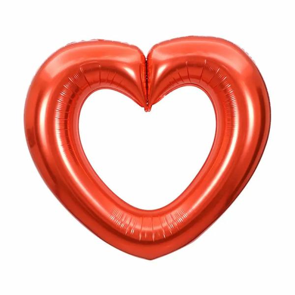 40-Inch Jumbo Red Hollow Heart Foil Balloon  |   40-Inch Numbers