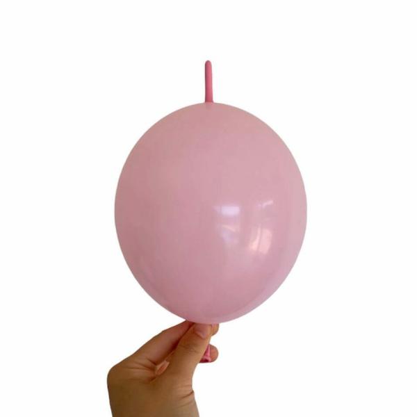 6" Mini Latex Linking Tail Balloons 10Pk – Baby Pink  |   Tail Balloons