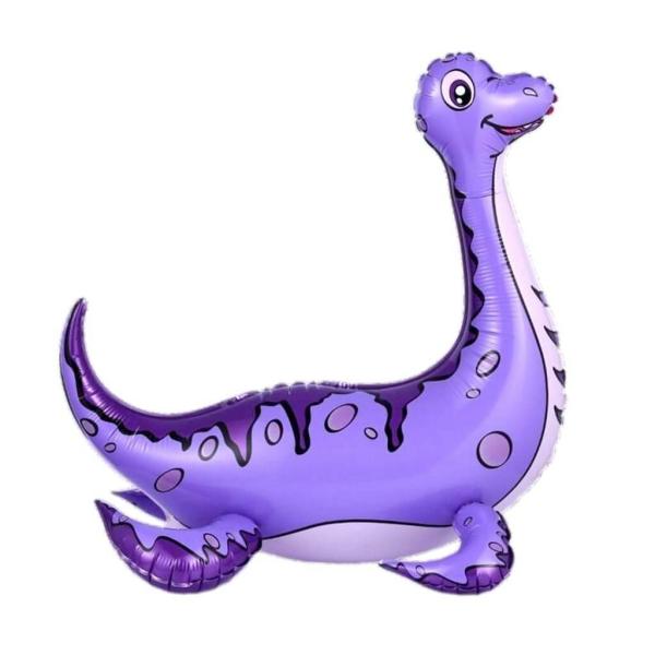 Large 4D Standing Purple Elamosaurus Dinosaur Foil Balloon  |   Animal Balloons