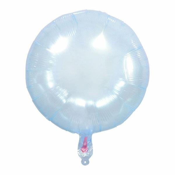 18-Inch Crystal Clear Pastel Blue Round Foil Balloon  |   Shaped Balloons