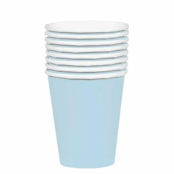 Pastel Blue Paper Cups 354Ml 20Pk  |   Party Cups